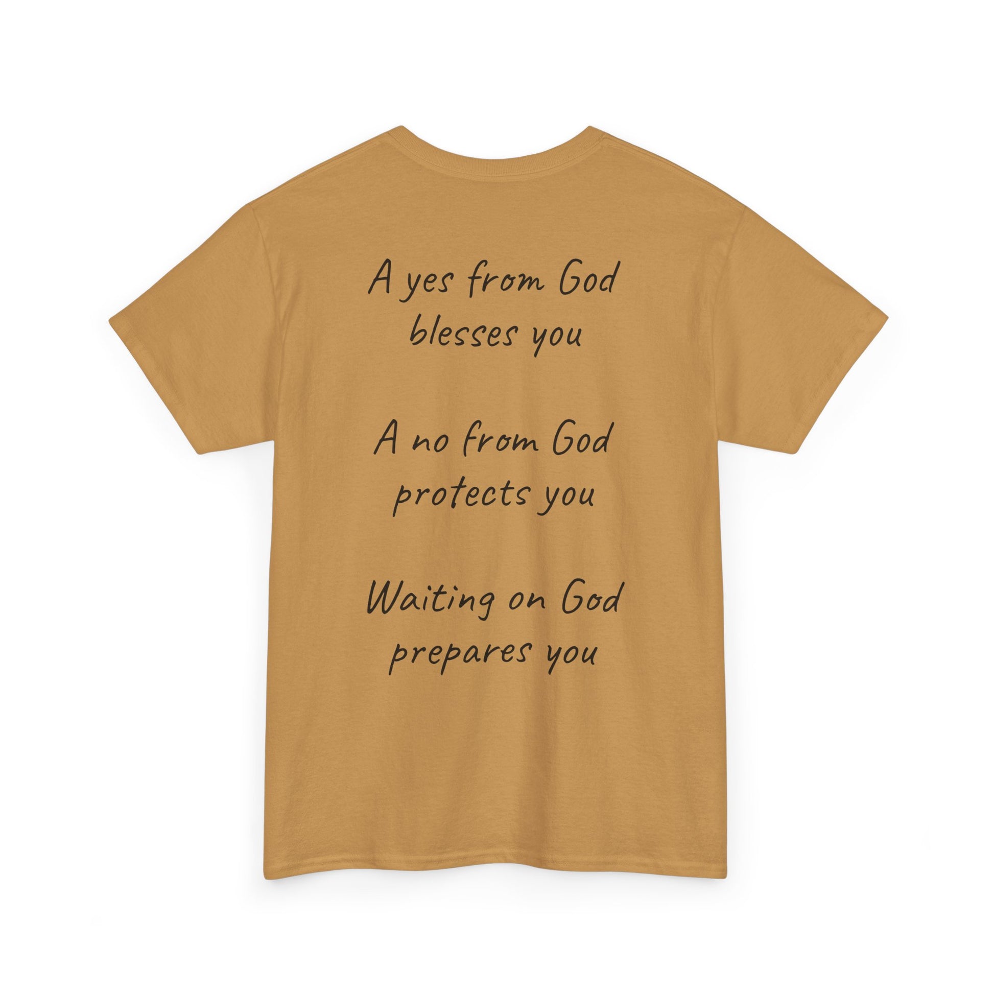 "A yes from God blesses you" Discover Life Unisex Heavy Cotton Tee - Inspirational Christian Shirt, Faith-Based Gift, Everyday Wear, Spiritual Apparel
