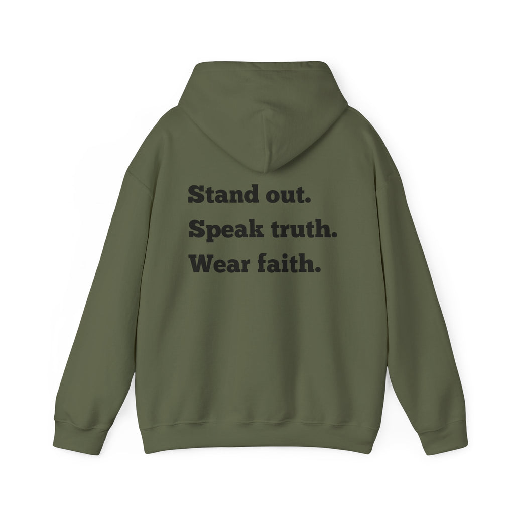 "Stand out" Faith-Inspired Hoodie: Stand Out, Speak Truth, Wear Faith | Unisex Sweatshirt for Inspirational Living, Gifts, Comfortable Style, [...]