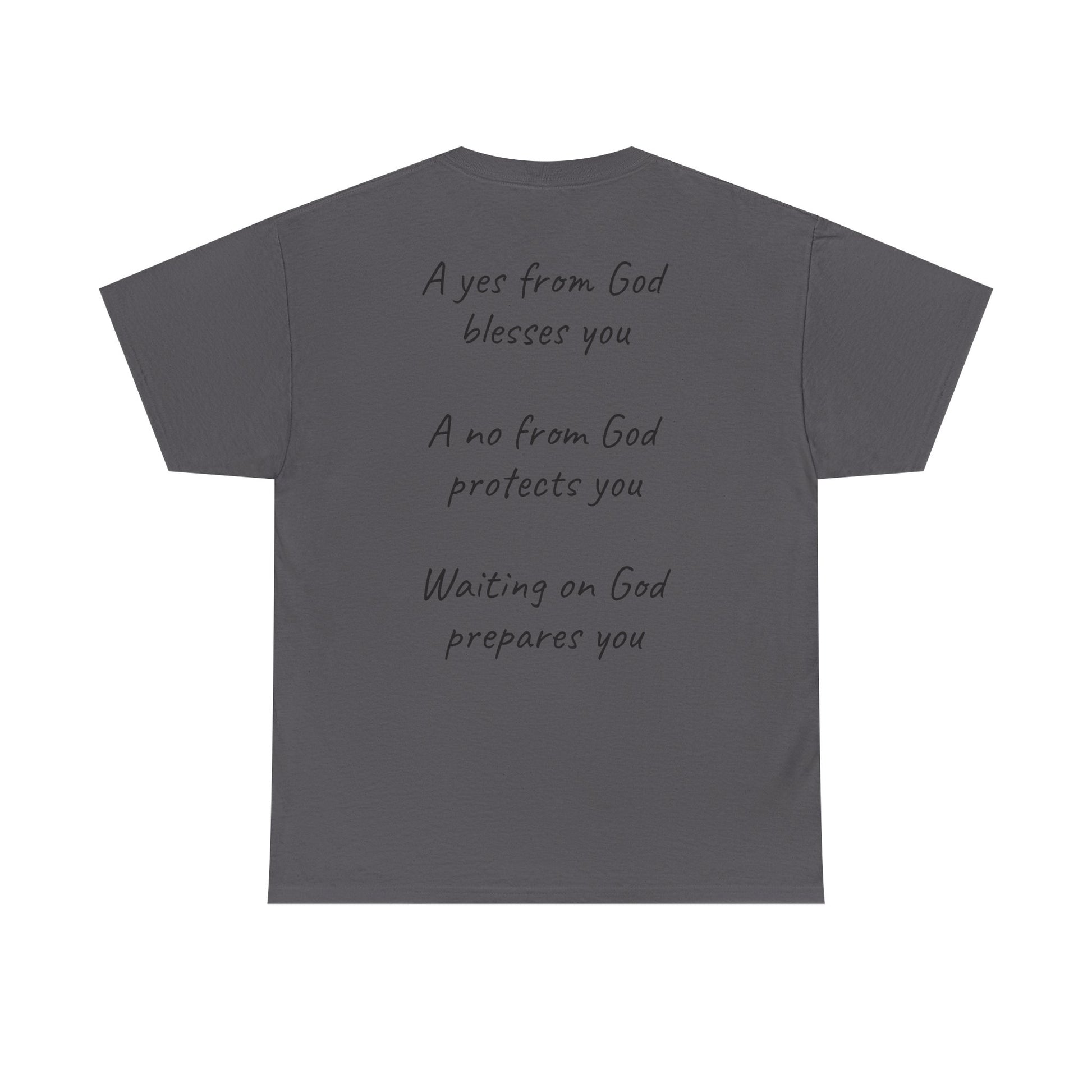 "A yes from God blesses you" Discover Life Unisex Heavy Cotton Tee - Inspirational Christian Shirt, Faith-Based Gift, Everyday Wear, Spiritual Apparel