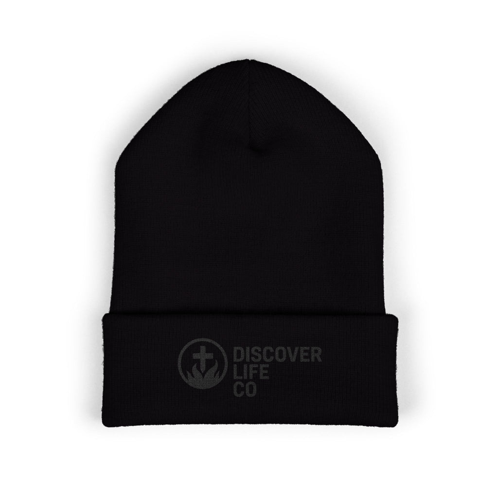 "Discover Life Co"  Embroidered Cuffed Beanie