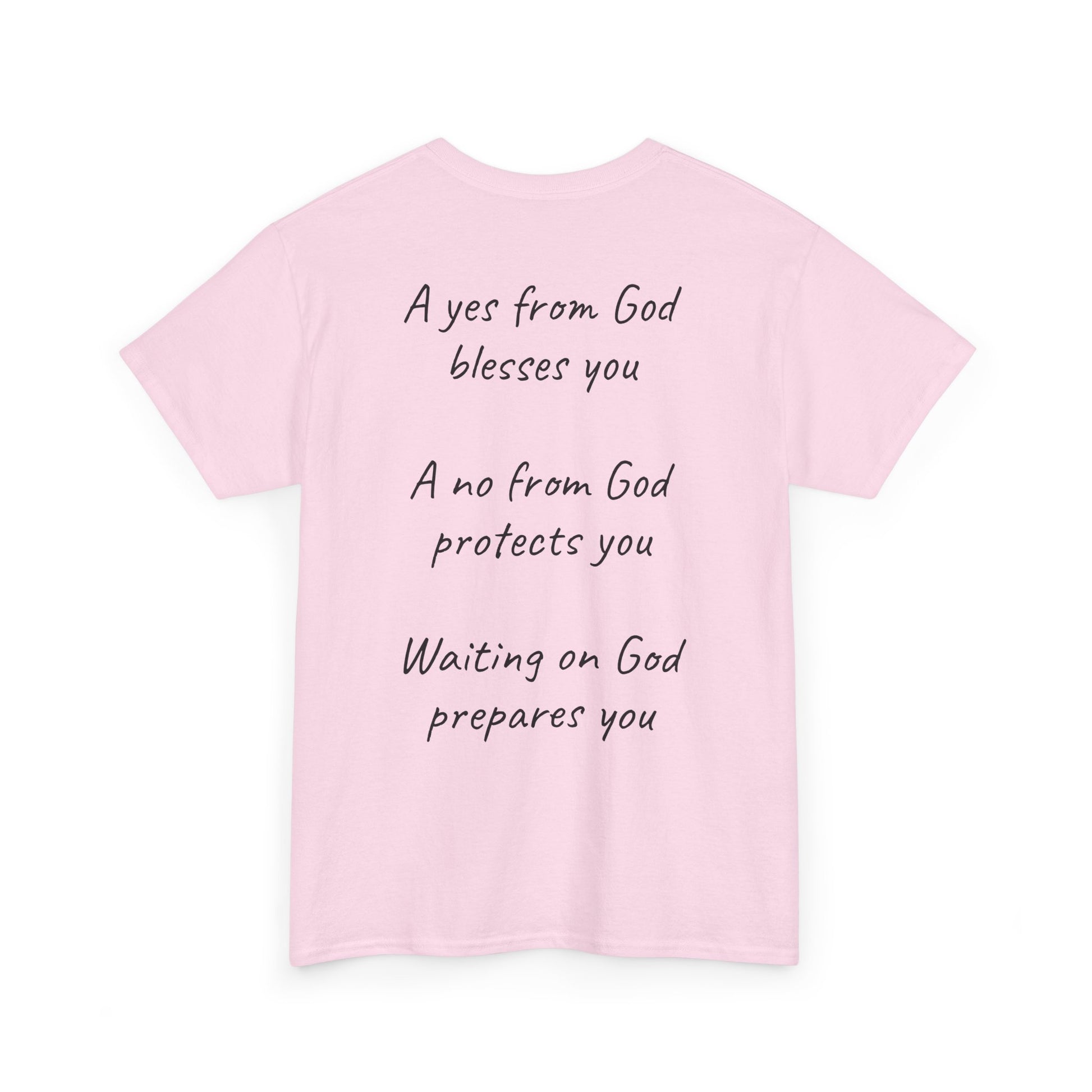 "A yes from God blesses you" Discover Life Unisex Heavy Cotton Tee - Inspirational Christian Shirt, Faith-Based Gift, Everyday Wear, Spiritual Apparel
