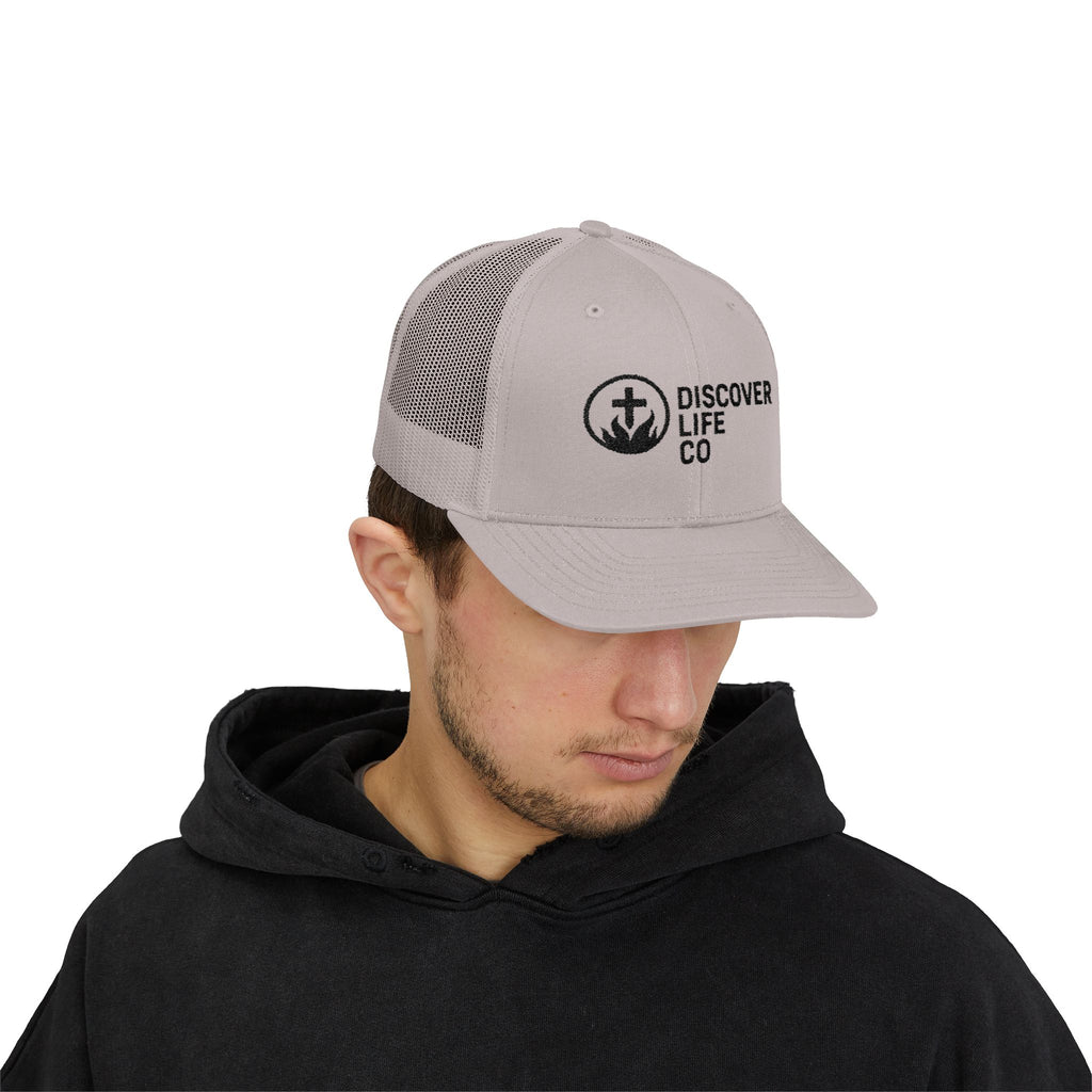 Discover Life Co Snapback Trucker Cap | Stylish Sun Hat for Outdoor Adventures, Casual Wear, Gift for Nature Lovers, Unisex Cap