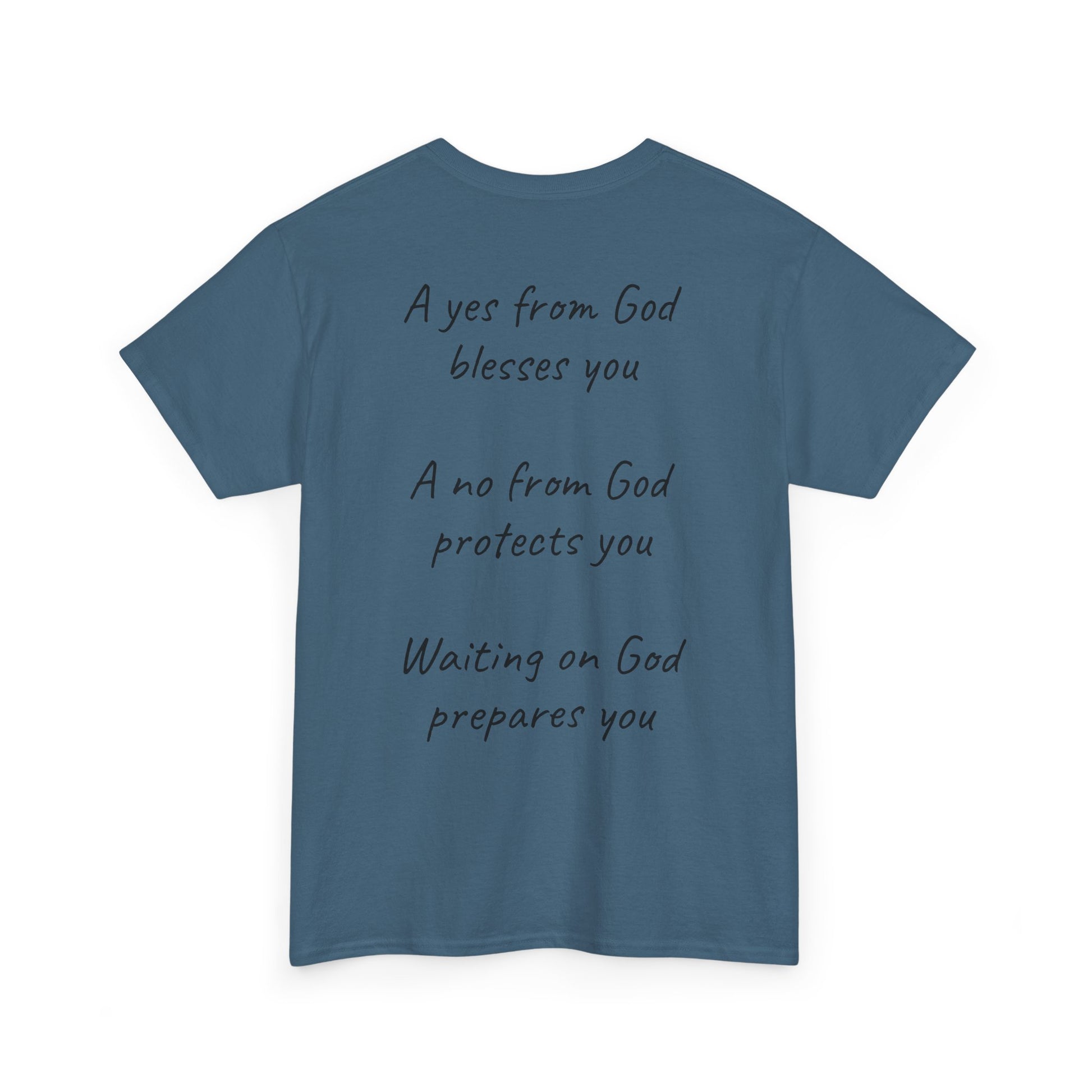 "A yes from God blesses you" Discover Life Unisex Heavy Cotton Tee - Inspirational Christian Shirt, Faith-Based Gift, Everyday Wear, Spiritual Apparel
