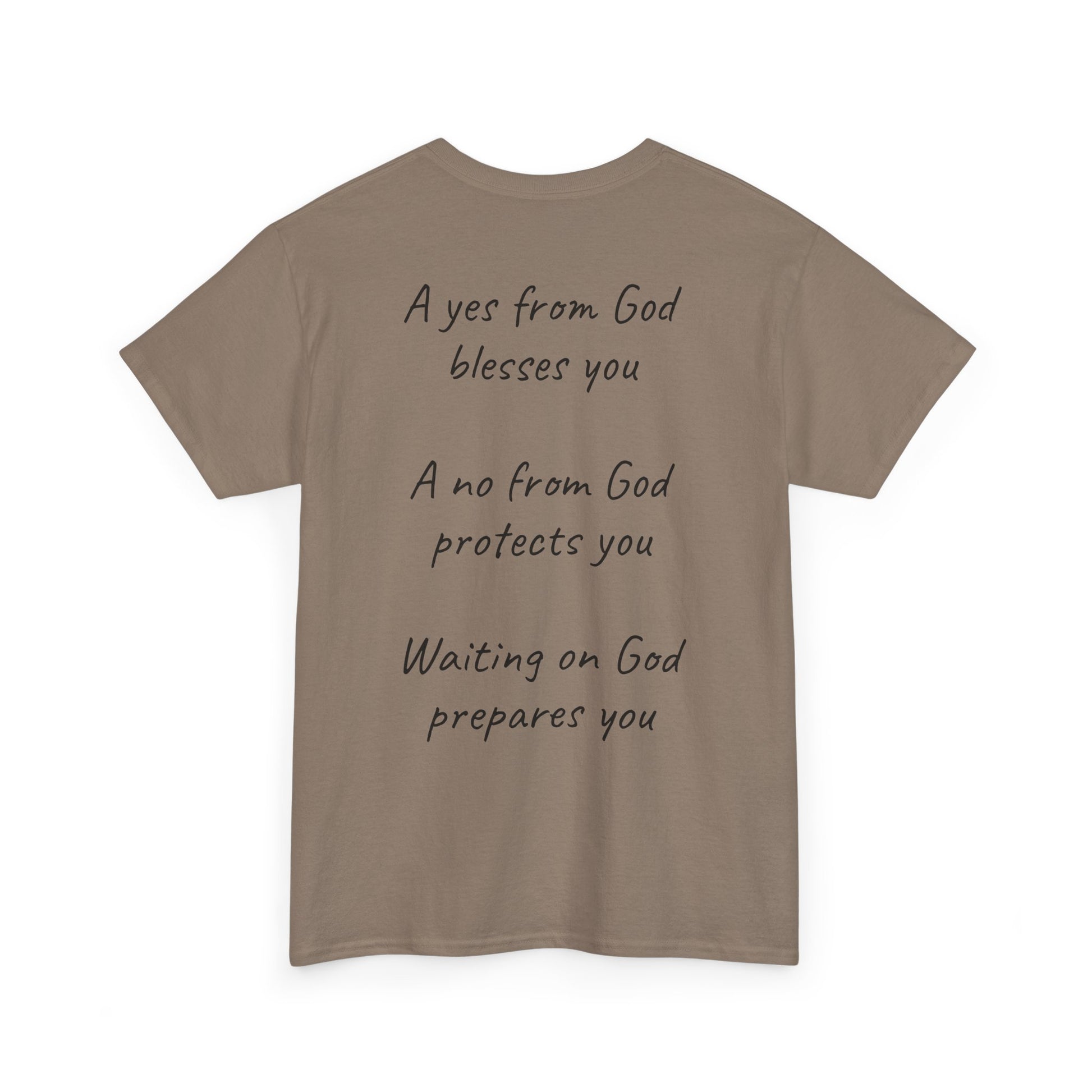 "A yes from God blesses you" Discover Life Unisex Heavy Cotton Tee - Inspirational Christian Shirt, Faith-Based Gift, Everyday Wear, Spiritual Apparel