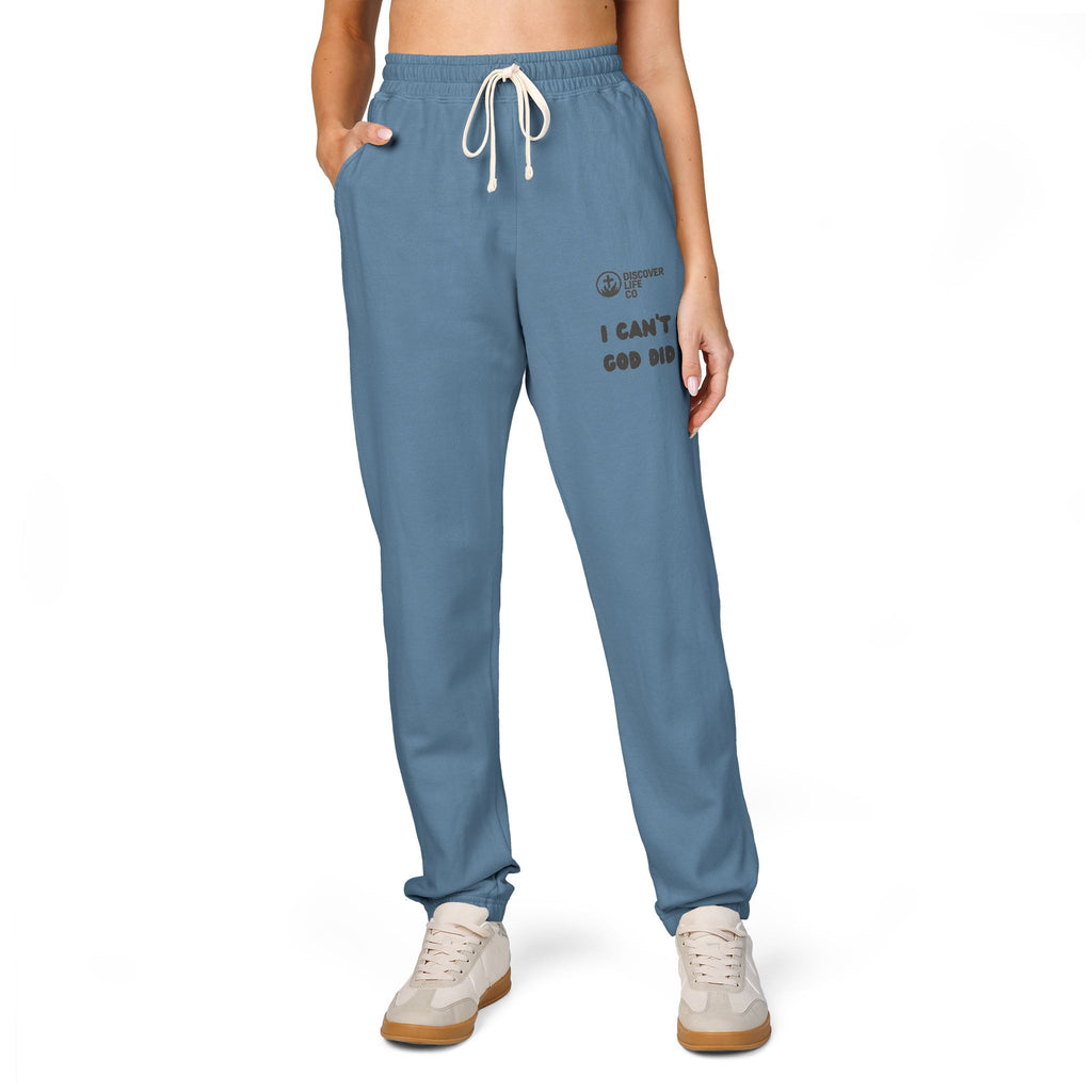 Garment-Dyed Fleece Sweatpants with Funny Design, Cozy Lounge Pants, Perfect Gift for Friends, Casual Winter Wear