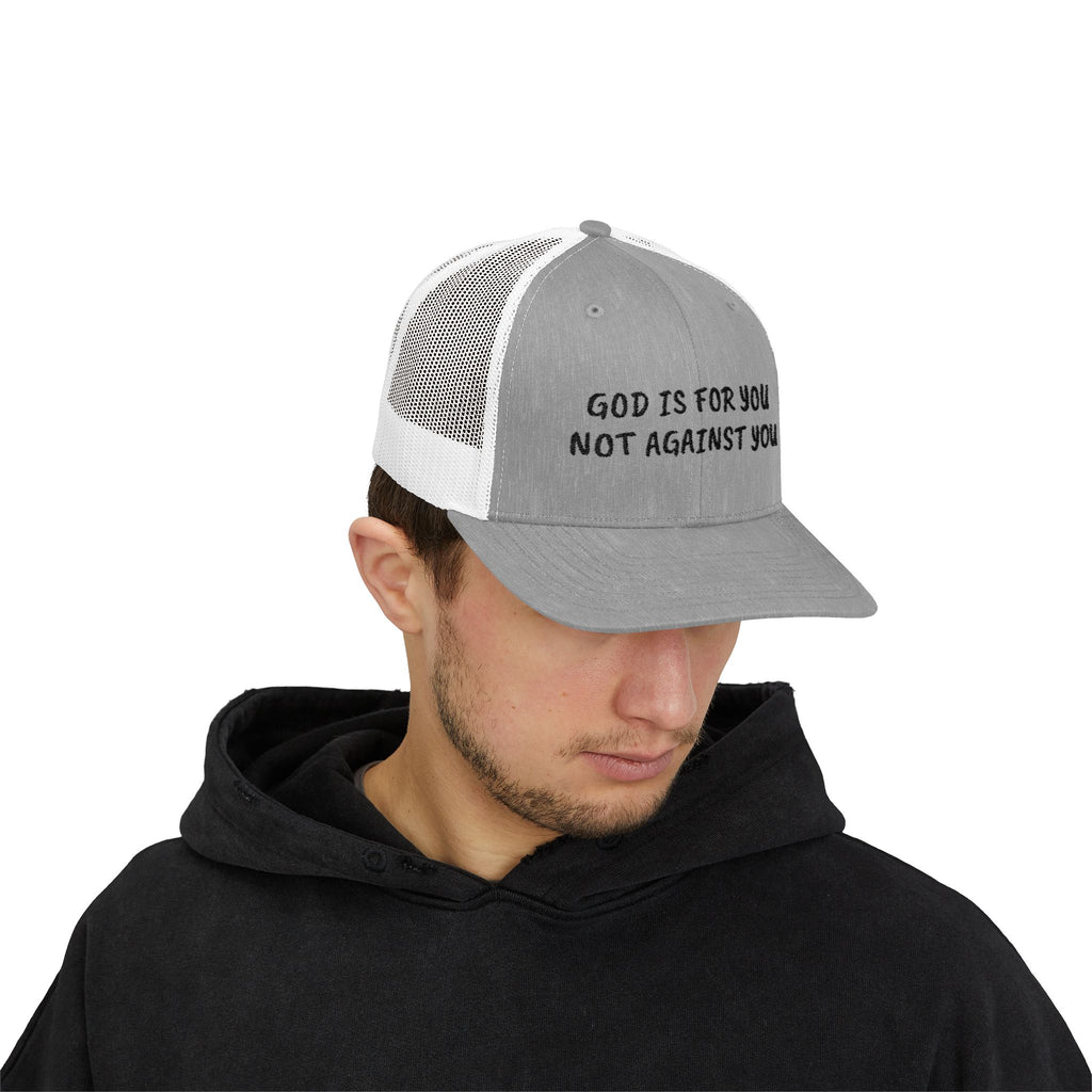 Faith-Inspired Snapback Trucker Cap - God is For You, Christian Hat, Inspirational Headwear, Perfect Gift for Believers, Religious Apparel