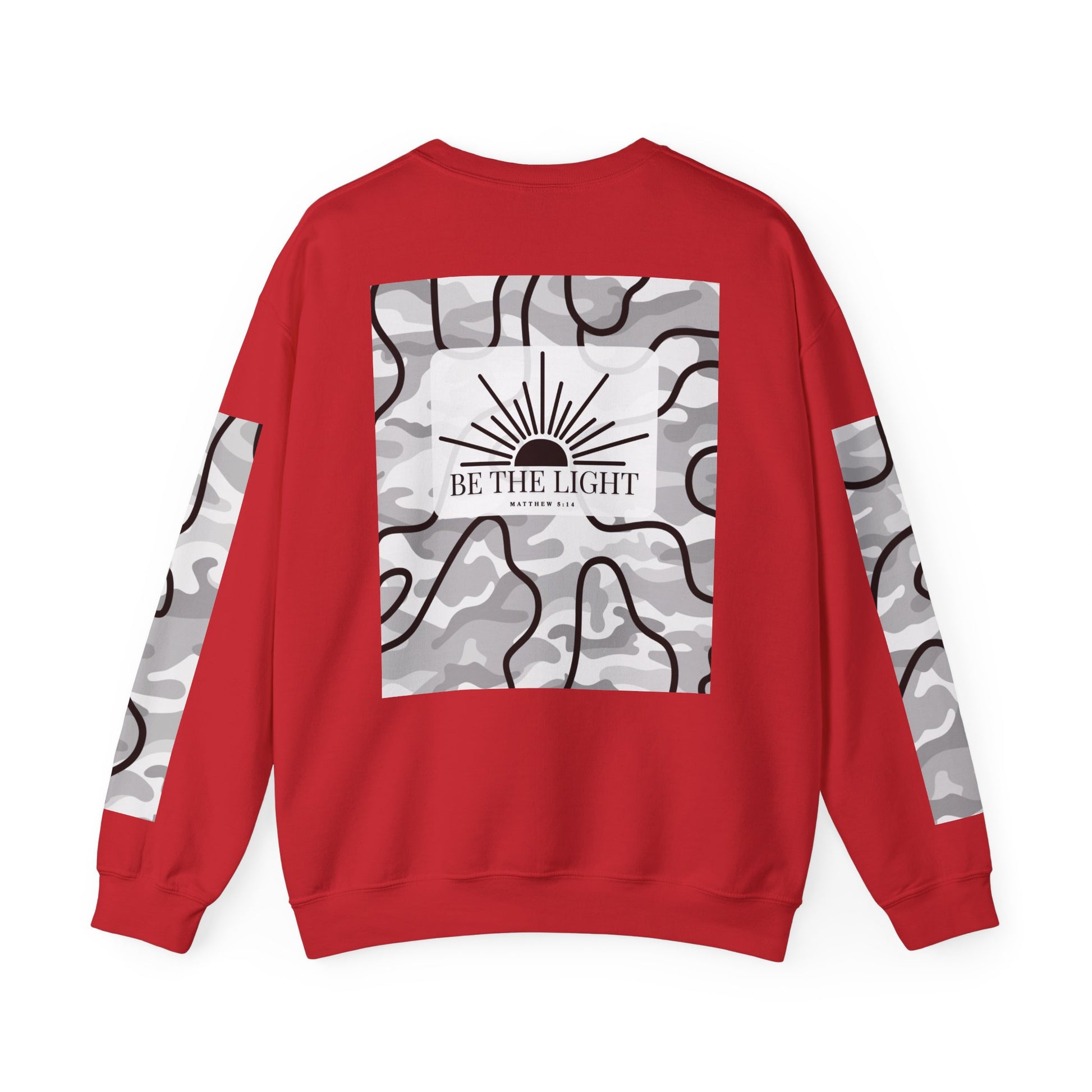 "Be the light" Men's Camo Crewneck