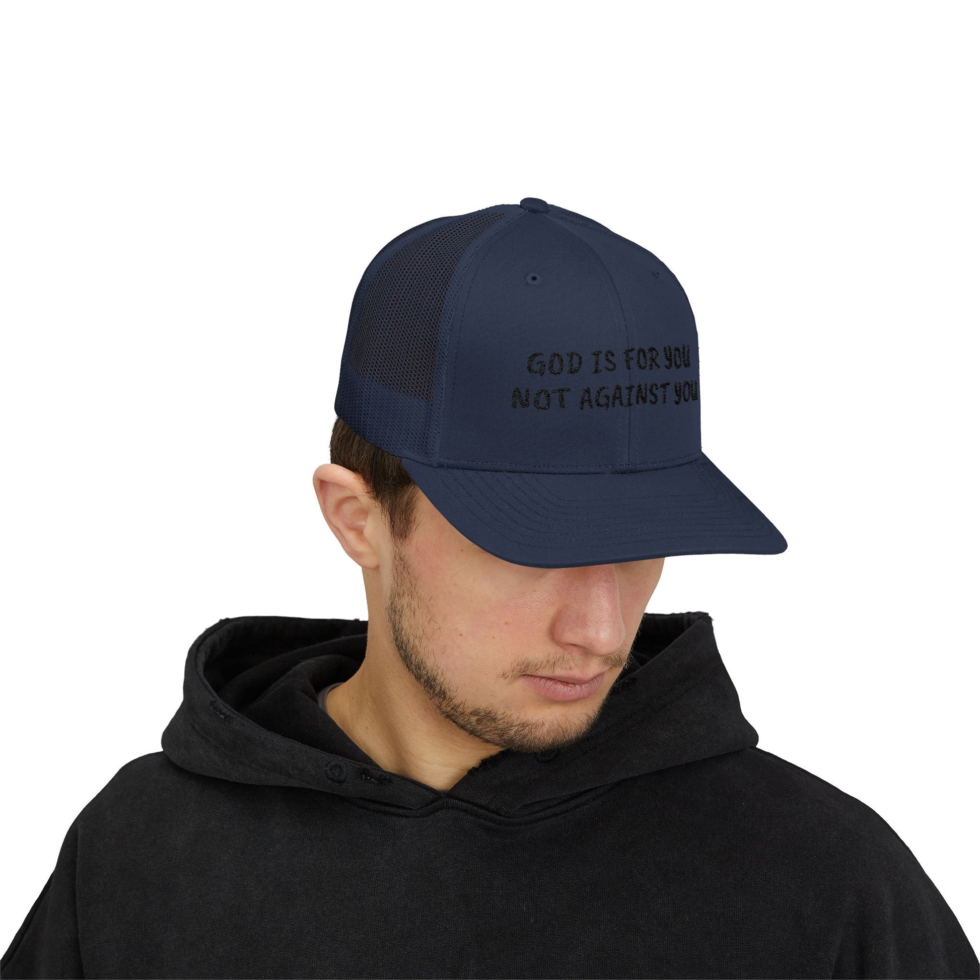 Faith-Inspired Snapback Trucker Cap - God is For You, Christian Hat, Inspirational Headwear, Perfect Gift for Believers, Religious Apparel