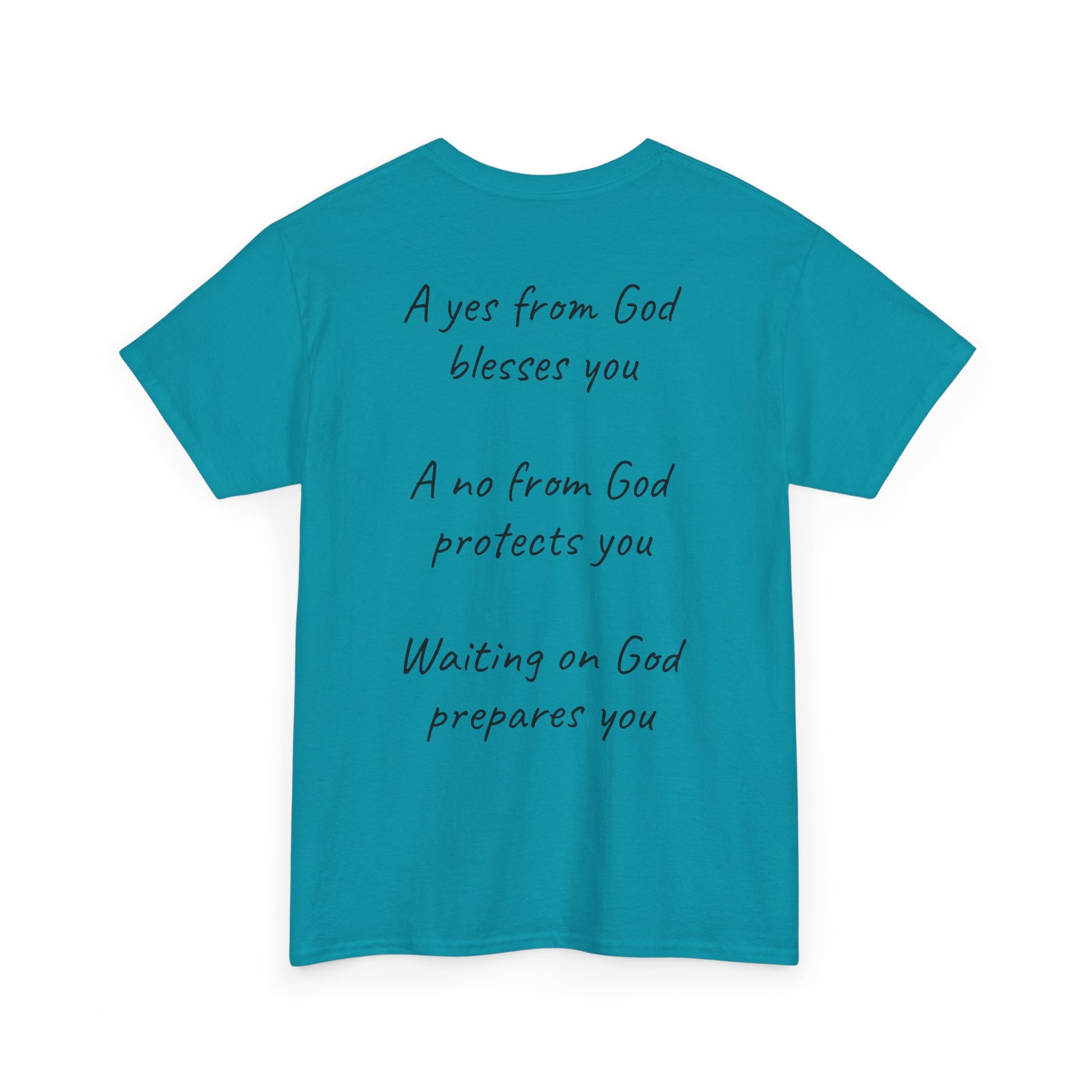 "A yes from God blesses you" Discover Life Unisex Heavy Cotton Tee - Inspirational Christian Shirt, Faith-Based Gift, Everyday Wear, Spiritual Apparel