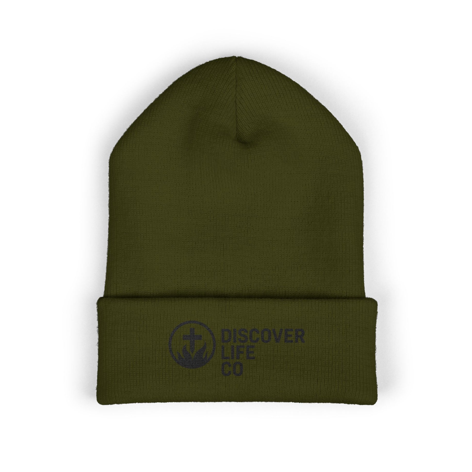 "Discover Life Co"  Embroidered Cuffed Beanie