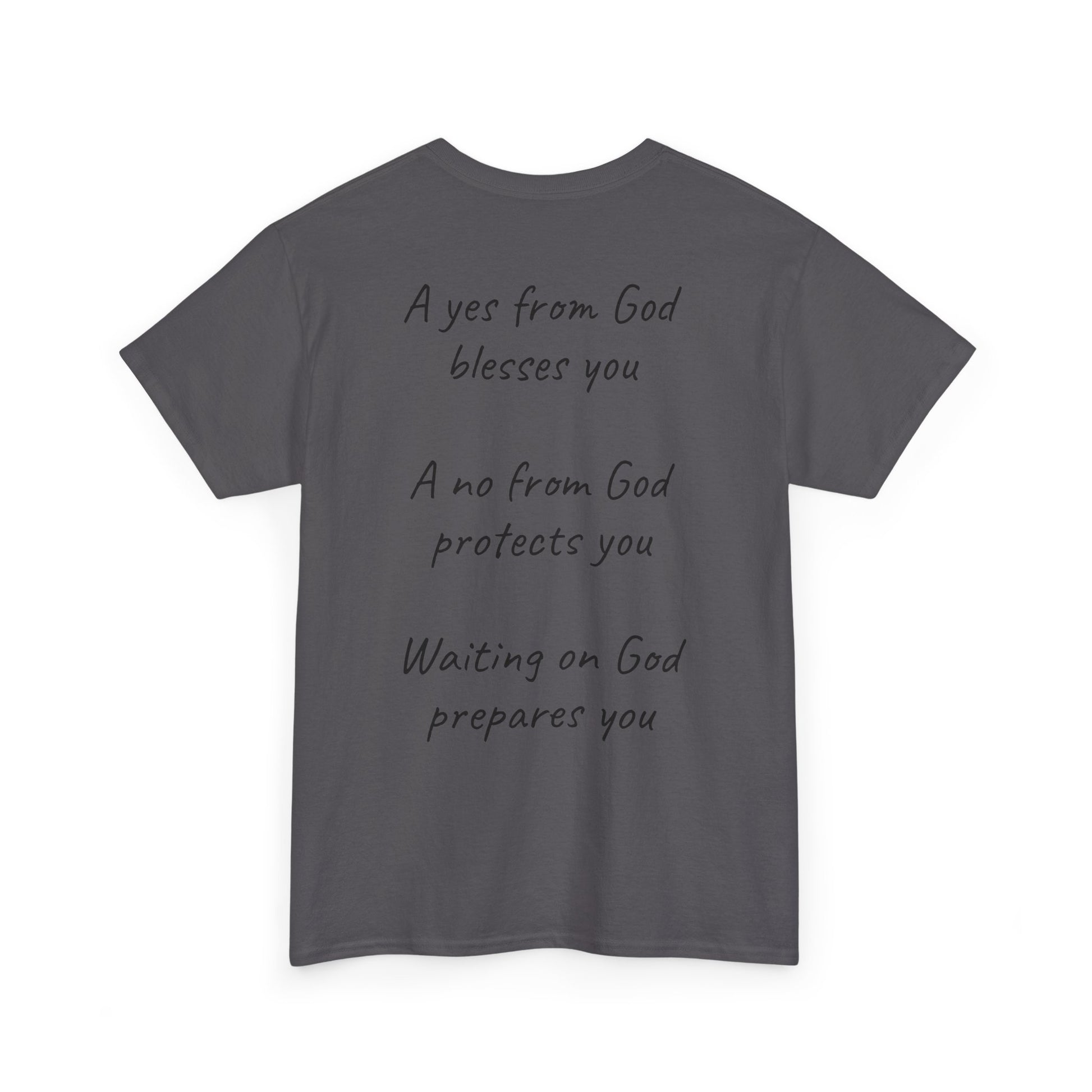 "A yes from God blesses you" Discover Life Unisex Heavy Cotton Tee - Inspirational Christian Shirt, Faith-Based Gift, Everyday Wear, Spiritual Apparel