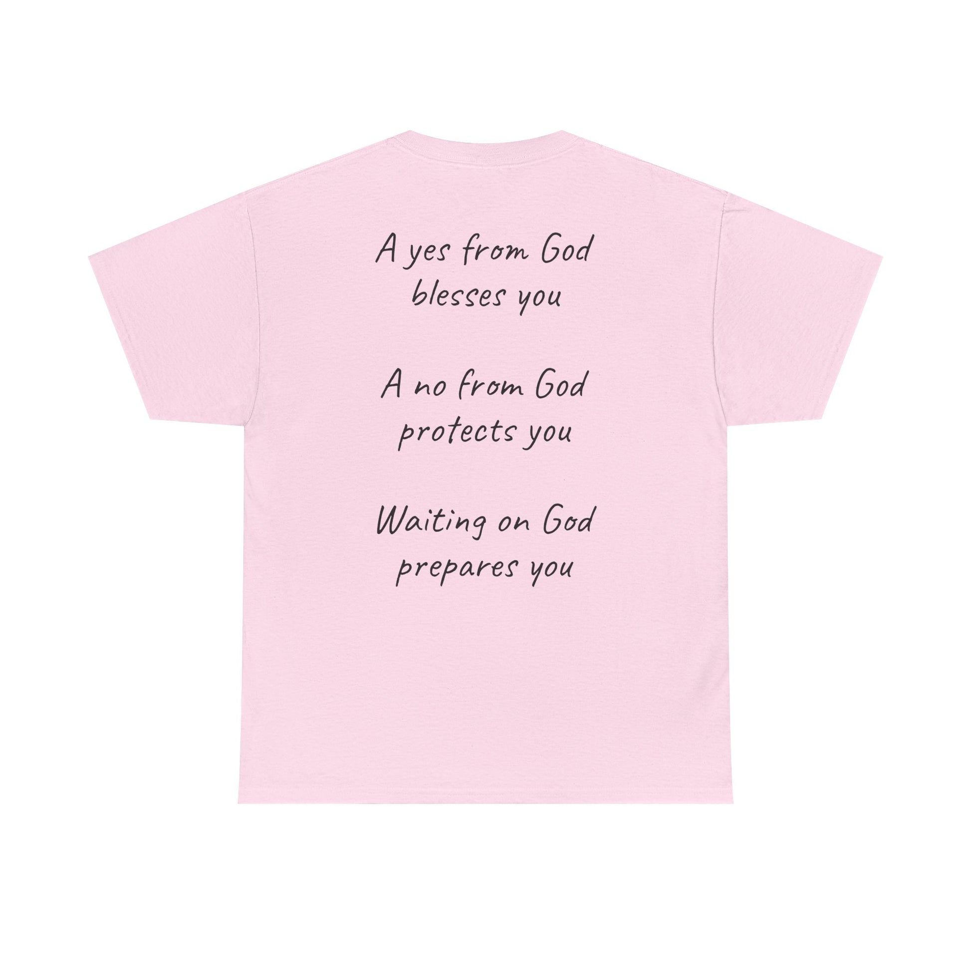 "A yes from God blesses you" Discover Life Unisex Heavy Cotton Tee - Inspirational Christian Shirt, Faith-Based Gift, Everyday Wear, Spiritual Apparel