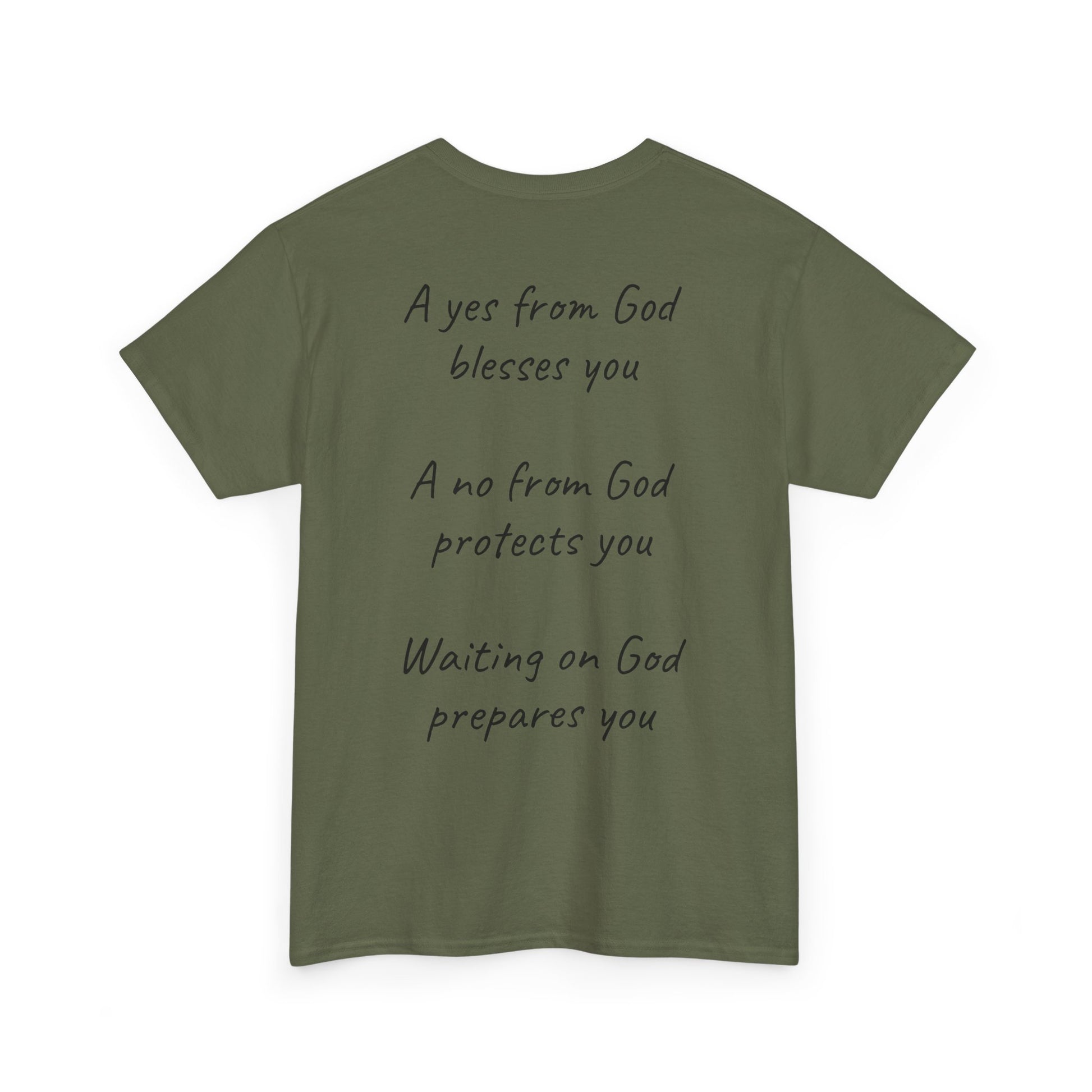 "A yes from God blesses you" Discover Life Unisex Heavy Cotton Tee - Inspirational Christian Shirt, Faith-Based Gift, Everyday Wear, Spiritual Apparel